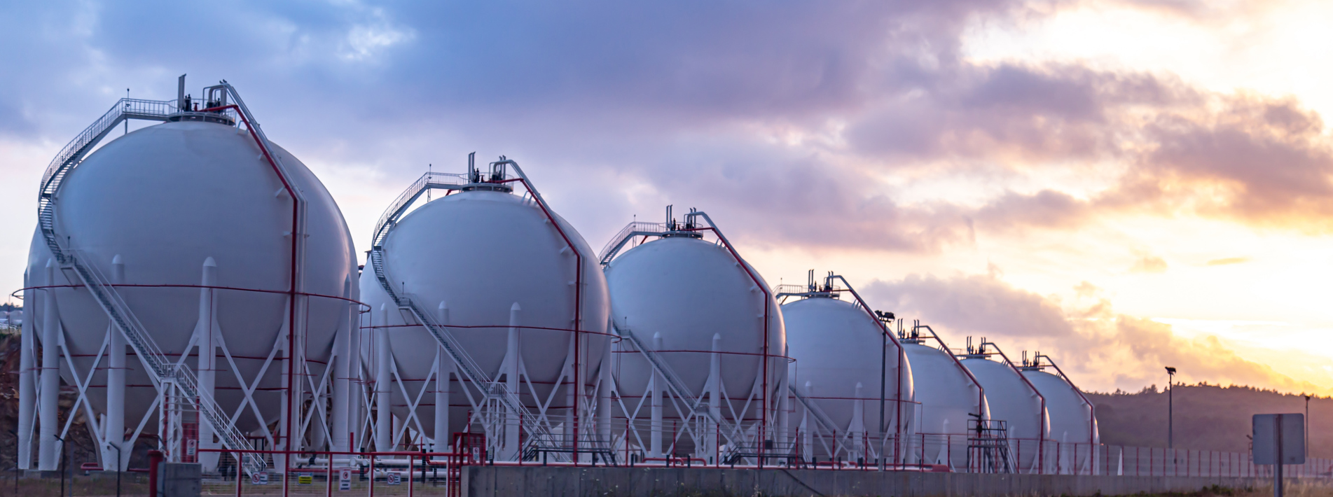 Сферические резервуары СУГ, закат